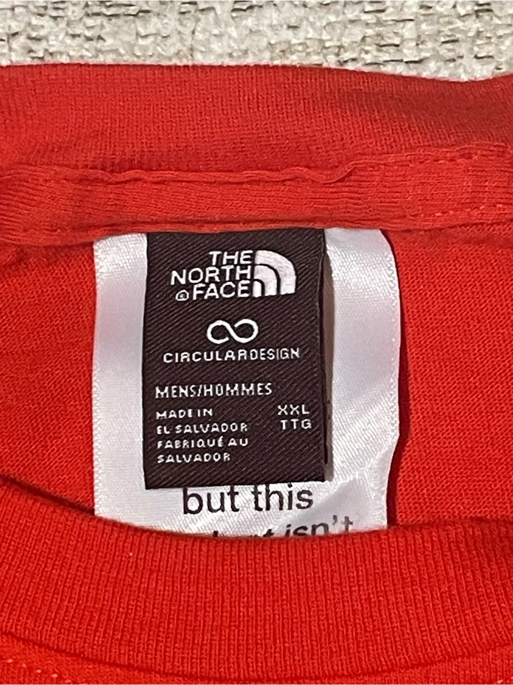 The North Face Circular Design Long Sleeve T-Shirt Men XXL Red Graphic Tee⁠